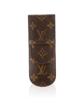 Louis Vuitton Pen Case Etui Stilo Brown Monogram Canvas Leather